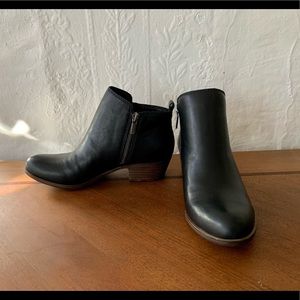 Lucky Brand Basel Flat Bootie in Black, size 6.5W